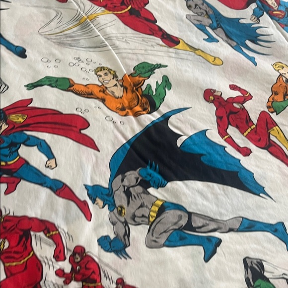 POTTERY BARN Kids MARVEL SUPER HERO Twin Duvet Organic Cotton Crisp White COMICS - Picture 8 of 16